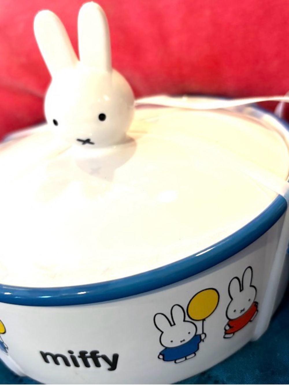 Miffy Ceramic Bunny  Casserole Dish - White & Blue